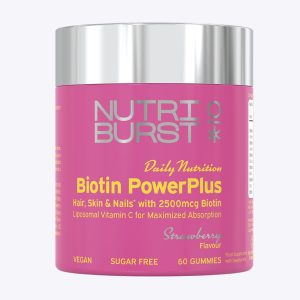 Vitamine jeleuri pentru par, piele, unghii Biotin Power Plus NUTRIBURST 60buc