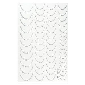 Tatuaj unghii silver line C 157