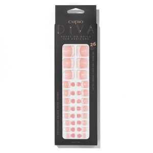 Set unghii false pentru pedichiura Cupio Diva - Classic French