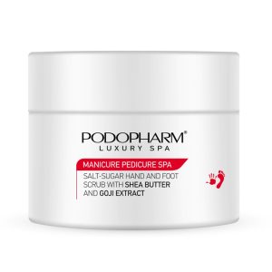 Scrub sare-zahar maini/picioare cu unt de shea si goji - PODOPHARM 300g