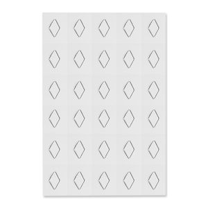 Decor de unghii transparent - Romb