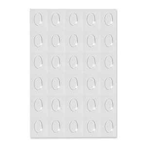 Decor de unghii transparent - Oval