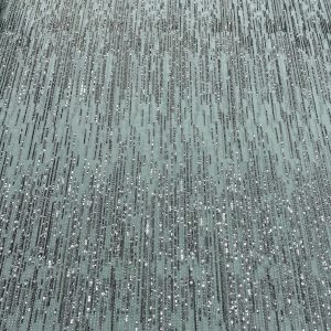 Dantela Couture Verde Prafuit cu Model Liniar, cu Margele si Paiete