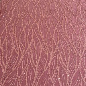 Dantela Couture Roz cu Siraguri, Margele si Paiete