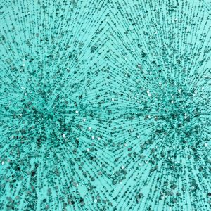 Cupon 1.3 m - Dantela Turcoaz Haute Couture cu Siraguri