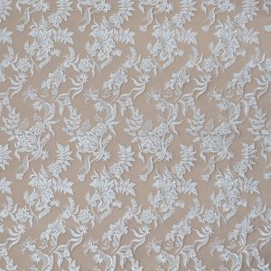 Dantela cu Model Floral, cu Cristale, Perle Sidefate si Paiete