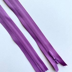 Fermoar Ascuns Premium Lavanda Inchis - 70 cm Lungime