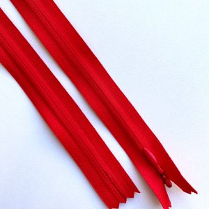 Fermoar Ascuns Premium Rosu Aprins - 70 cm Lungime