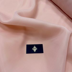 Organza Sidefata Roz Somon -  3 m Latime