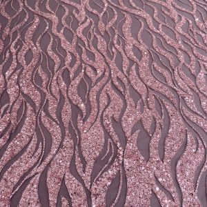 Dantela Couture Pudra cu Siraguri, cu Margele si Paiete