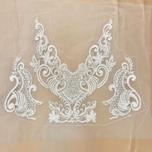 Set de Panouri pentru Bust cu Model Geometric, cu Cristale, Perle si Paiete