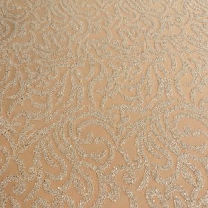 Dantela Couture Ivory cu Model Geometric, cu Margele si Paiete