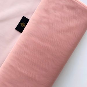 Tulle Clasic Roz Somon - 3 m Latime