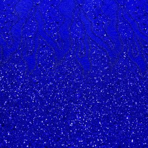 Dantela Couture Albastru Royal cu Model Geometric si Flori, cu Margele si Paiete