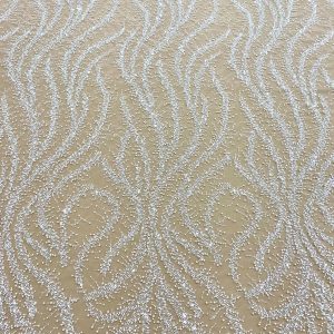 Dantela Couture Ivory cu Perle, Margele si Paiete