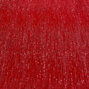 Dantela Couture Rosie cu Model Liniar, cu Margele si Paiete