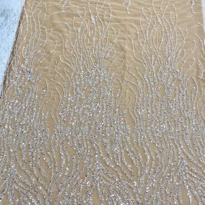 Dantela Couture Diamond cu Siraguri, cu Margele si Paiete