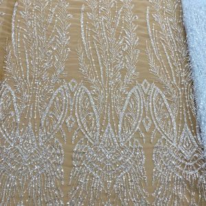 Dantela Couture Diamond cu Model Geometric, cu Margele si Paiete