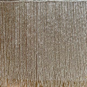 Franjuri Argintii din Margele de Sticla - 20 cm lungime