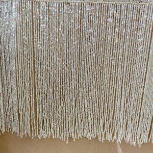 Franjuri Ivory din Margele de Sticla - 20 cm lungime