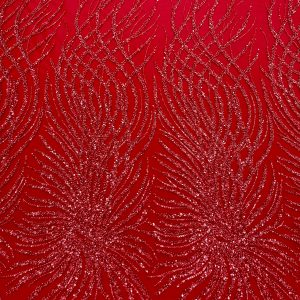 Dantela Couture Rosie cu Siraguri, cu Margele si Paiete