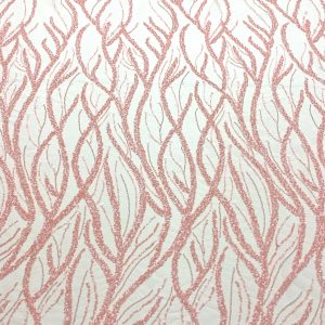 Dantela Couture Roz Somon cu Siraguri, cu Margele si Paiete