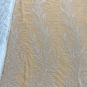 Dantela Couture Diamond cu Crengi, cu Perle, Margele si Paiete