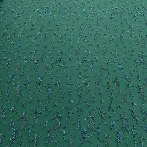 Dantela Couture Verde Smarald cu Perle, Margele si Paiete