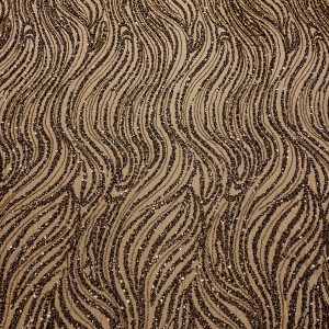 Dantela Couture Auriu Antic cu Model Liniar, cu Margele si Paiete