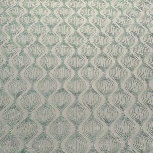 Dantela Couture Verde Ou de Rata cu Model Geometric, cu Margele