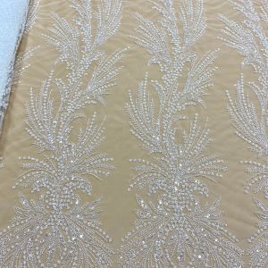 Dantela Couture Diamond cu Crengi, cu Perle, Margele si Paiete