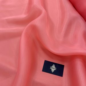 Organza Sidefata Roz Coral -  3 m Latime