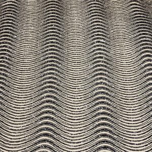 Dantela Neagra cu Model Liniar, cu Margele si Paiete