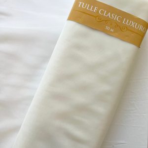Tulle Clasic Crem Deschis - 3 m Latime