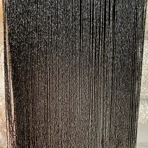 Franjuri Negri din Margele de Sticla - 40 cm lungime