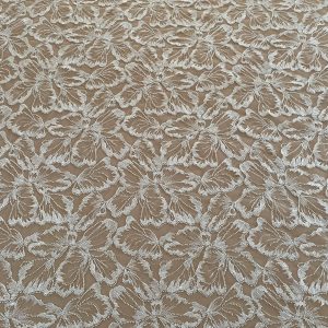 Dantela Couture Ivory cu Model Floral, cu Margele si Paiete