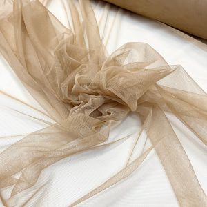 Tulle Elastic Nude Inchis - 1.5 m Latime