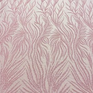 Dantela Couture Roz Somon cu Siraguri, cu Margele si Paiete