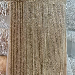 Franjuri Argintii din Margele de Sticla - 40 cm lungime