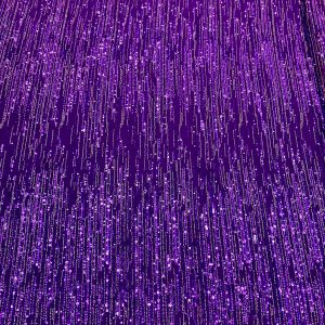 Dantela Couture Mov Inchis cu Model Liniar, cu Margele si Paiete