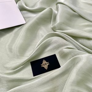 Voal Peliculizat Creponat Verde Prafuit