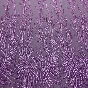 Dantela Couture Pudra cu Siraguri, cu Margele si Paiete