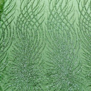 Dantela Couture Fistic cu Model cu Siraguri, cu Margele si Paiete