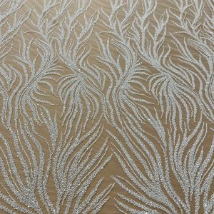 Dantela Couture Ivory cu Siraguri, cu Margele si Paiete