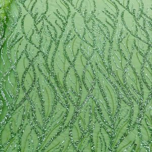 Dantela Couture Fistic cu Siraguri, Margele si Paiete